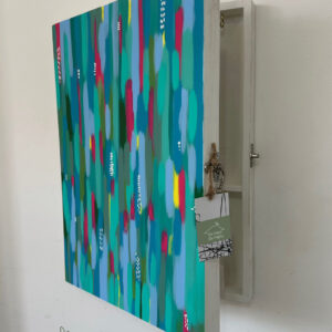 Organizador para accesorios Collage azul-verde 35x50x7 cm