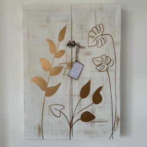 Organizador Mediano para accesorios Dorado hojas 50x70x10 cm