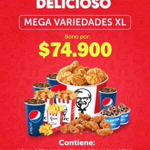 KFC BONO MEGA VARIEDAD XL 25 QR